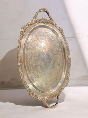 1940 Vintage Sheridan Silver Plate
Serving Tray.